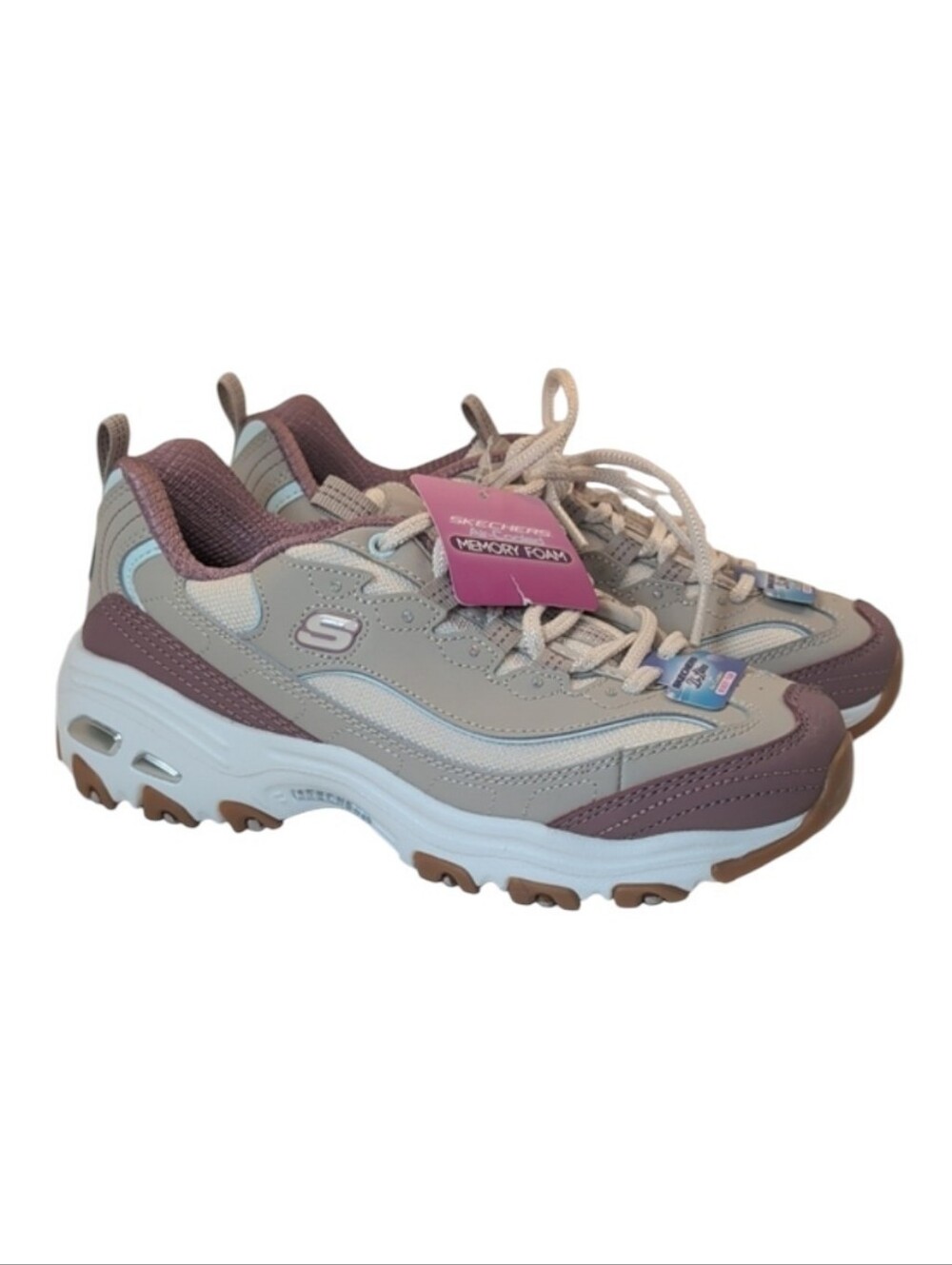 Skechers D'Lites With Air Cooled Memory Foam Women's Lace-Up Sneakers Size 6